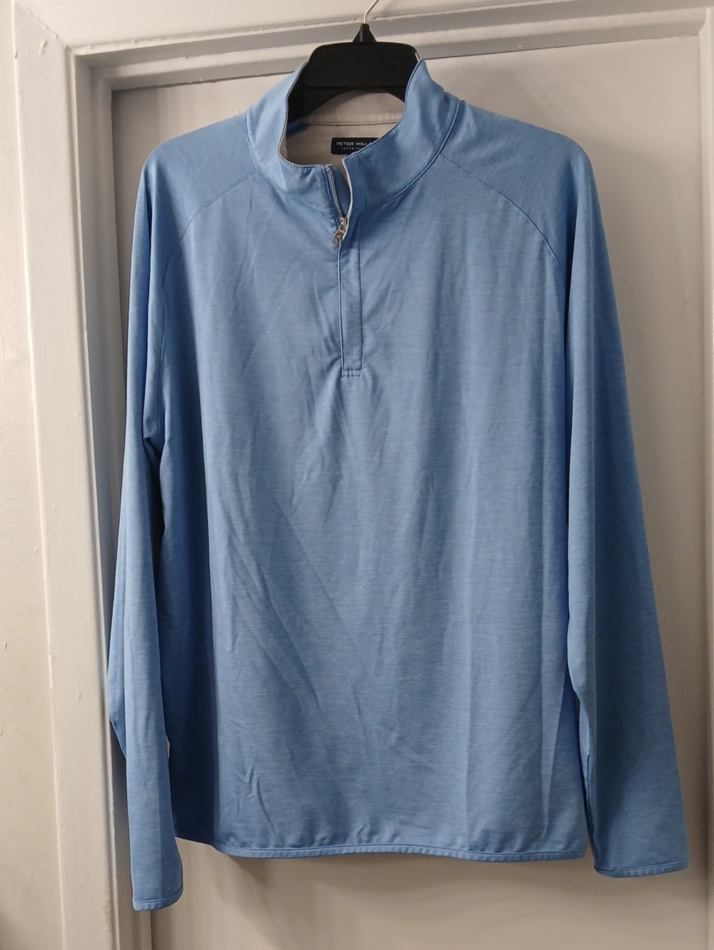 Peter Millar Light Blue Long-Sleeve Quarter-Zip Pullover